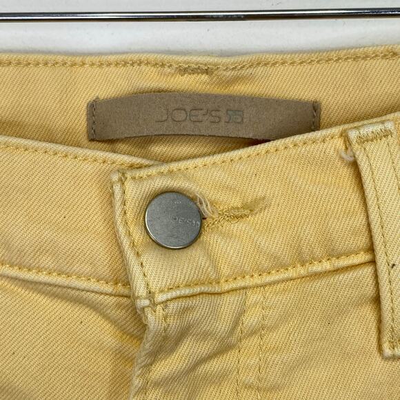 JOES JEANS The Blake Sunkissed Butter Yellow High Rise Wide Leg Raw Crop Sz 29 - Picture 6 of 11